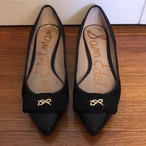 Sam Edelman Lizzie Black Pointed Toe Flats